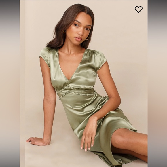 Kaye Silk Dress Artichoke - Picture 5 of 9